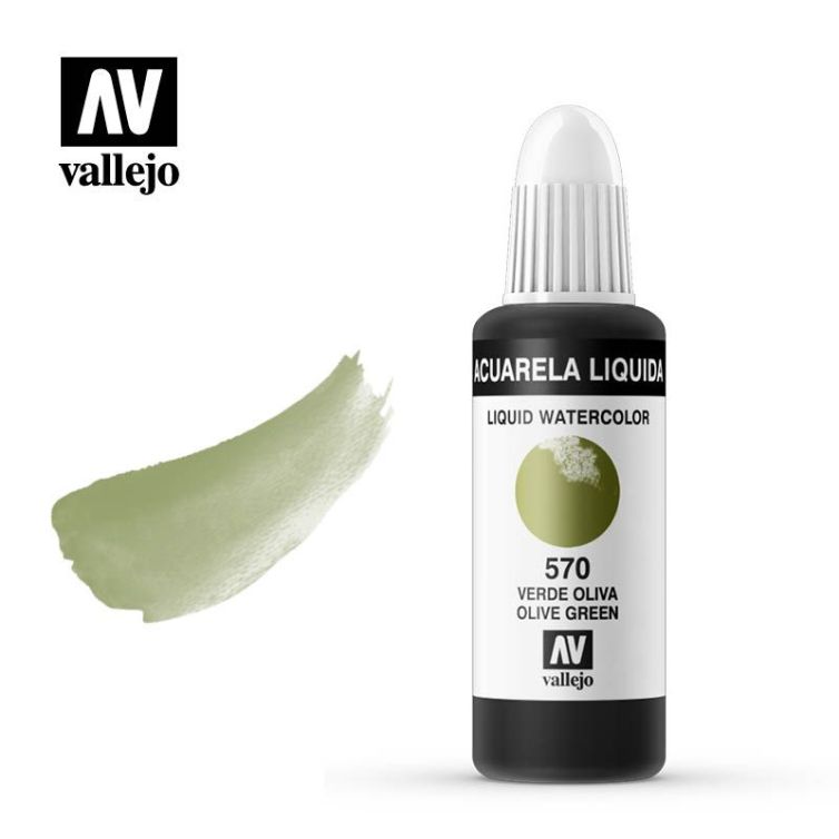 Acuarela Líquida 570 Verde Oliva Art.-Nr. 33.570