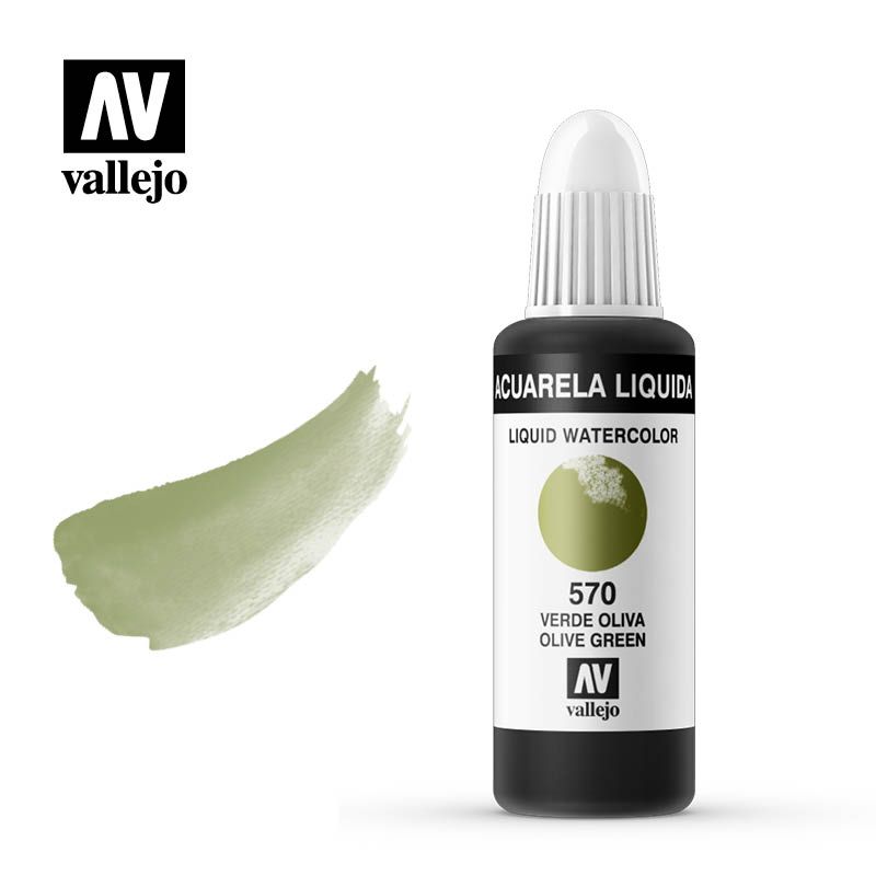 Acuarela Líquida 570 Verde Oliva Art.-Nr. 33.570