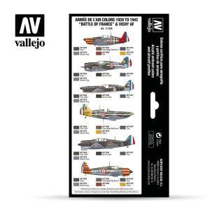 Set Armée de l’Air colors 1939 to 1942 “Battle of France” & Vichy AF Art.-Nr. 71.626