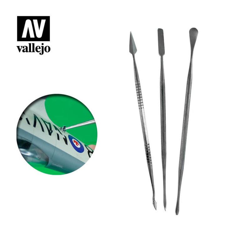 Set de 3 Curetas de Acero Inoxidable Art.-Nr. T02002