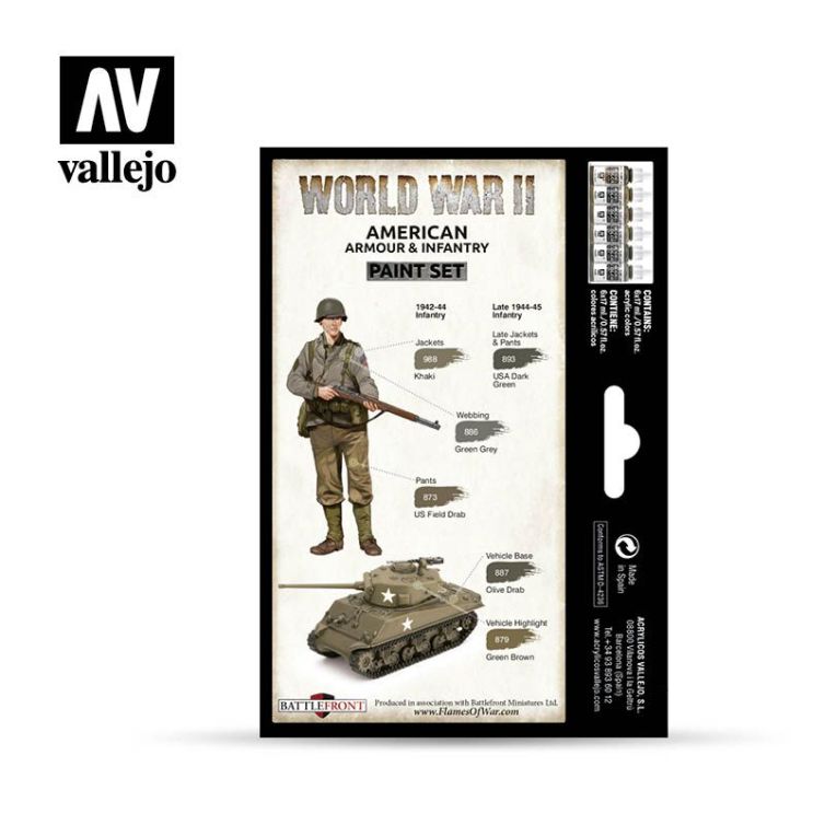 Set WWII American Armour & Infantry Art.-Nr. 70.203