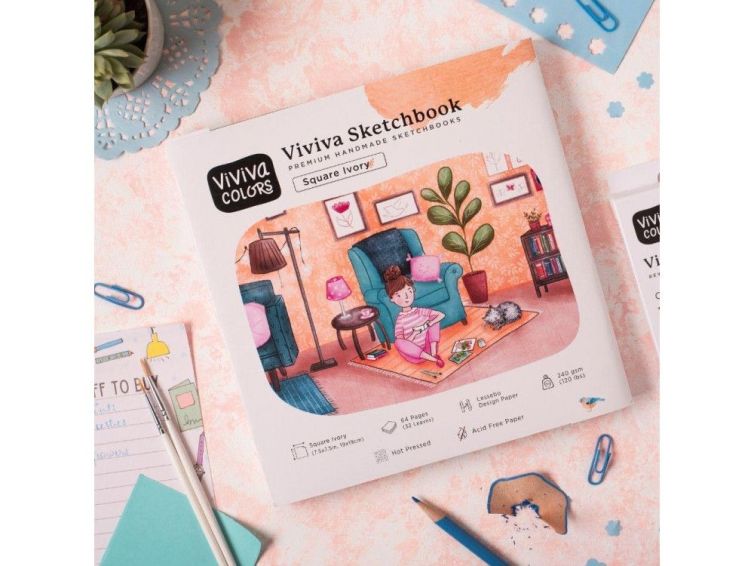 Cuaderno 19×19 Marfil Viviva Art.-Nr. VV276010