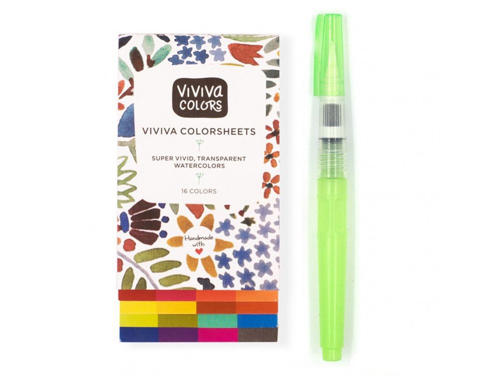 Hojas de Colores Originales + Pincel Viviva Art.-Nr. VV276001