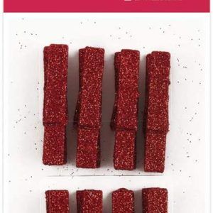 Pinzas con Purpurina (8 pzas.) - Rojo Art.-Nr. PMA 174926