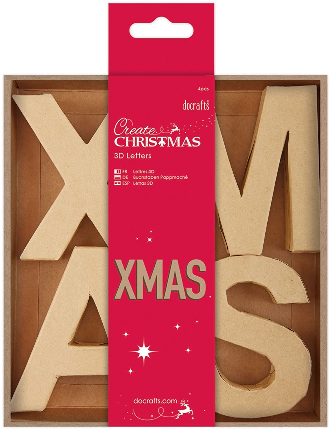 Craft letras 3D «XMAS» Art.-Nr. PMA 160713