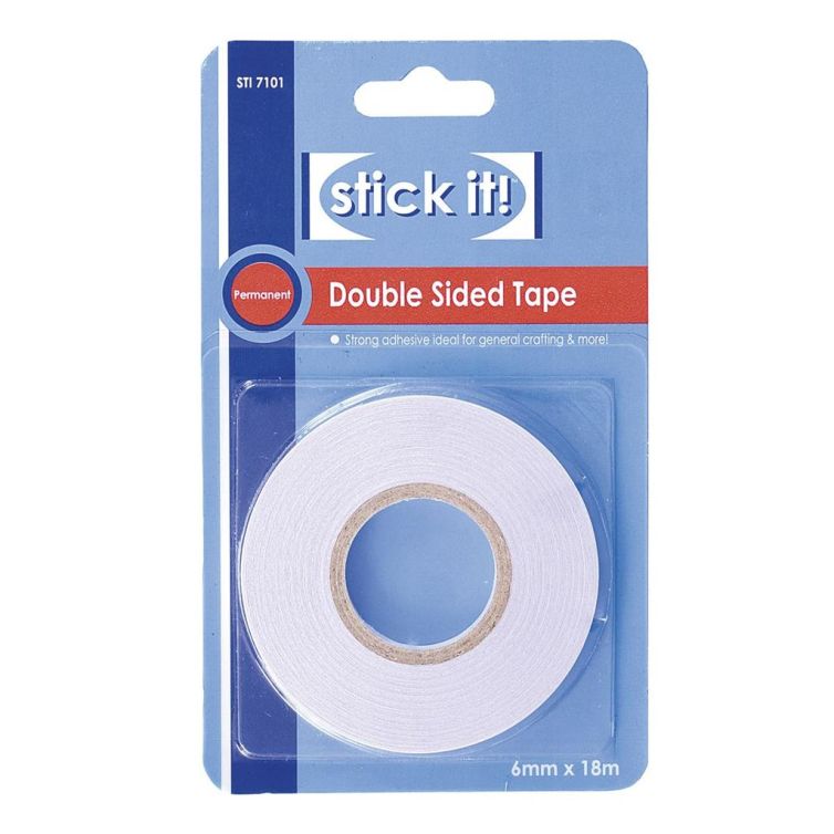 Cinta Adhesiva de Doble Cara 6mm x 18m