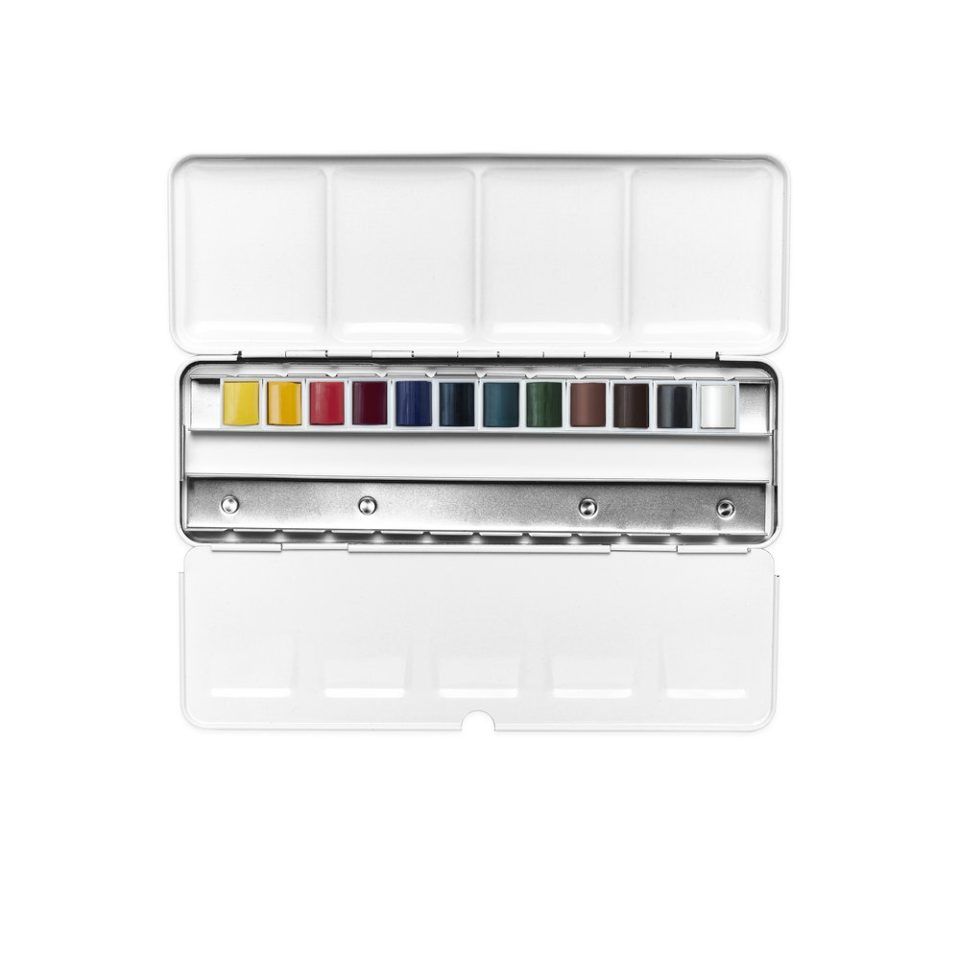 caja de acuarela cotman "blue box" 12 ½ godets art. nr. 0390453