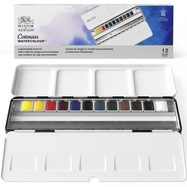 Caja de Acuarelas Cotman «Blue Box» 12 ½ Godets Art.-Nr. 0390453