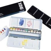 Caja Metálica Winsor & Newton Professional Water Colour 12 Medios Godets