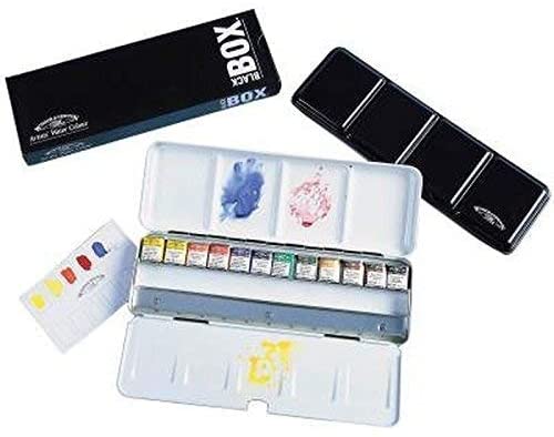 Caja Metálica Winsor & Newton Professional Water Colour 12 Medios Godets