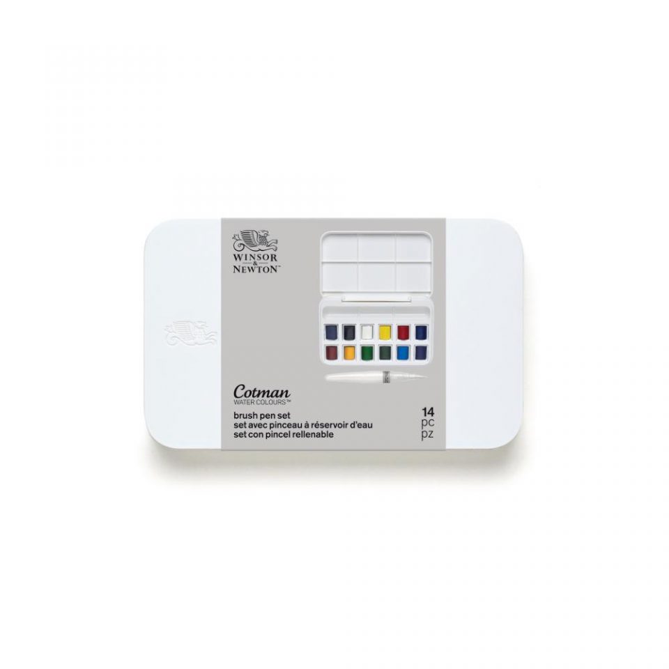 Caja Acuarela Cotman con pincel rellenable 12 medio godets Art.-Nr. 884955053683