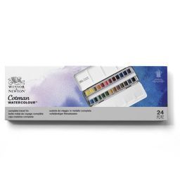 caja acuarela metálica cotman 24 medio godets winsor & newton art. nr. 0390645