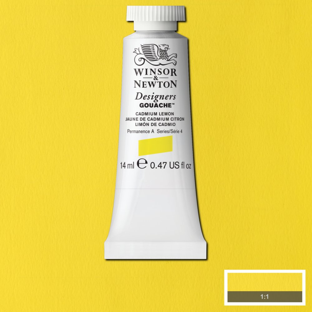 Gouache Winsor & Newton (02) Amarillo Cadmio Limón 14 ml. Art.-Nr. 50958214