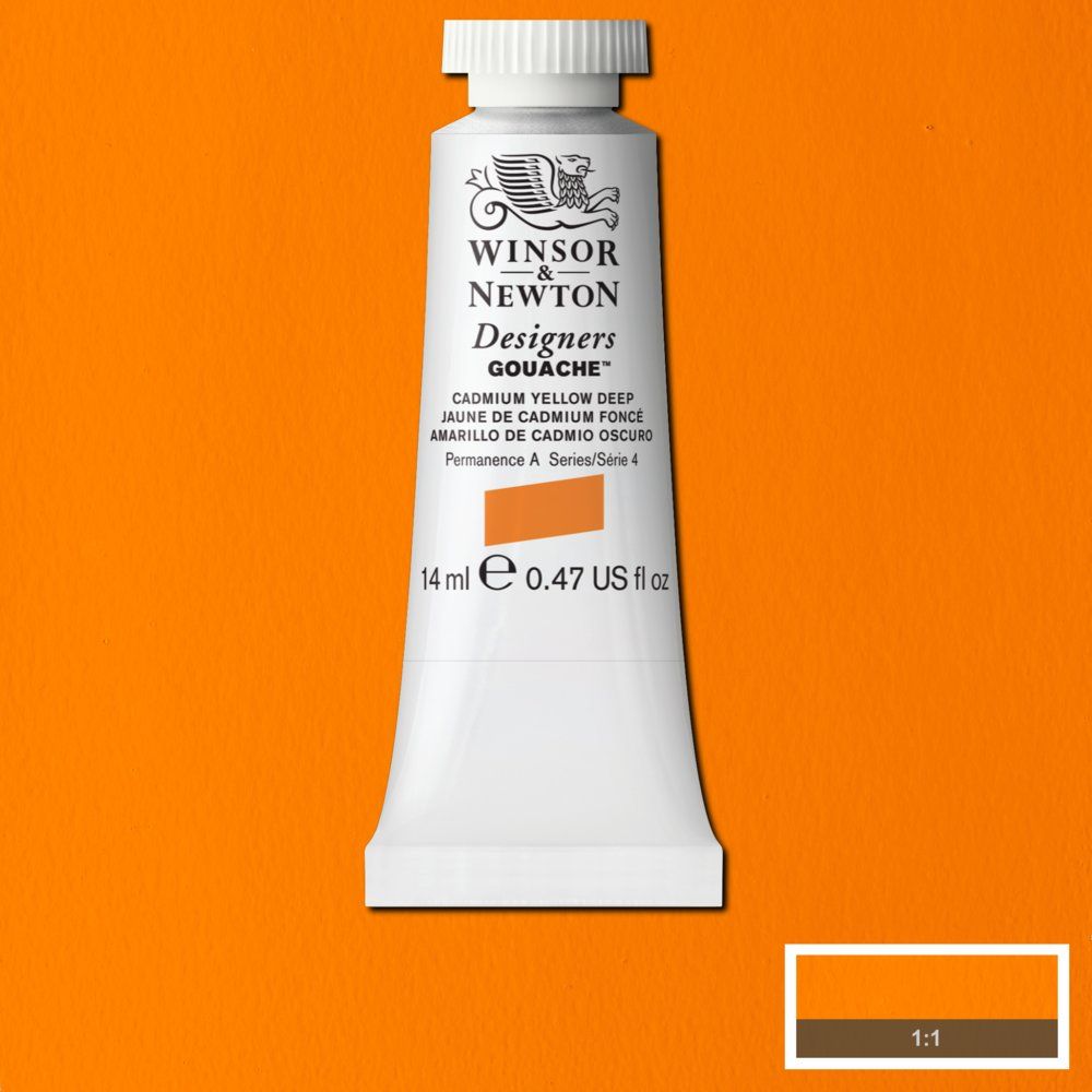 Gouache Winsor & Newton (12) Amarillo Cadmio Oscuro 14 ml. Art.-Nr. 50947799