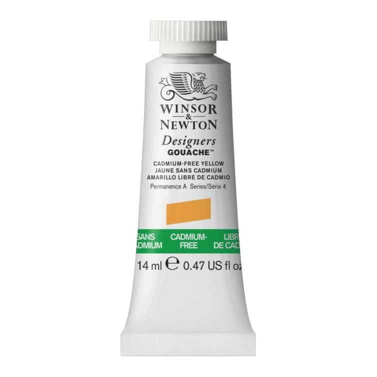 Gouache Winsor & Newton (10) Amarillo libre de Cadmio 14 ml. Art.-Nr. 884955063033