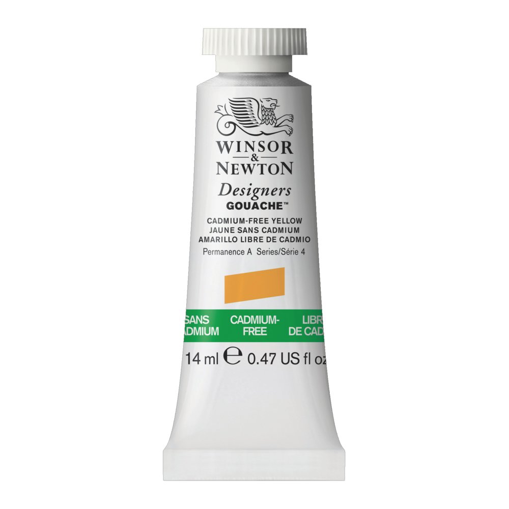 Gouache Winsor & Newton (10) Amarillo libre de Cadmio 14 ml. Art.-Nr. 884955063033