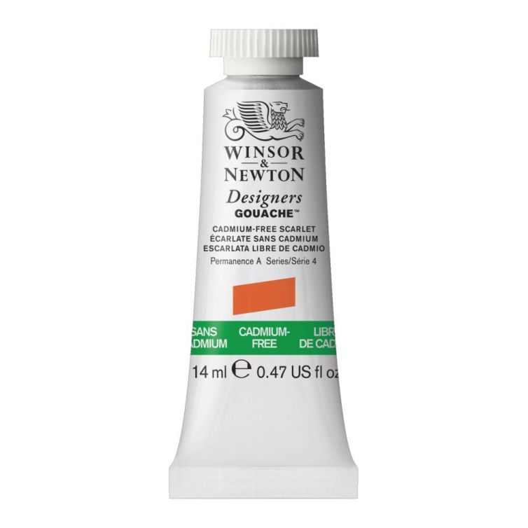 Gouache Winsor & Newton (20) Escarlata libre de Cadmio 14 ml. Art.-Nr. 884955069462
