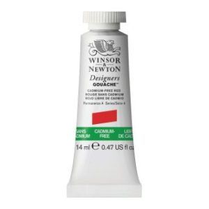 Gouache Winsor & Newton (23) Rojo libre de Cadmio 14 ml. Art.-Nr. 884955063057