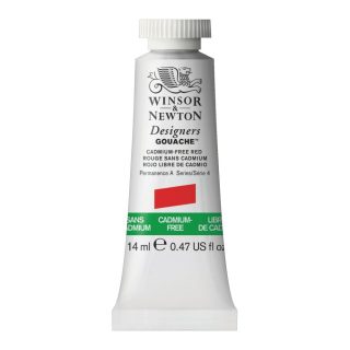 Gouache Winsor & Newton (23) Rojo libre de Cadmio 14 ml. Art.-Nr. 884955063057