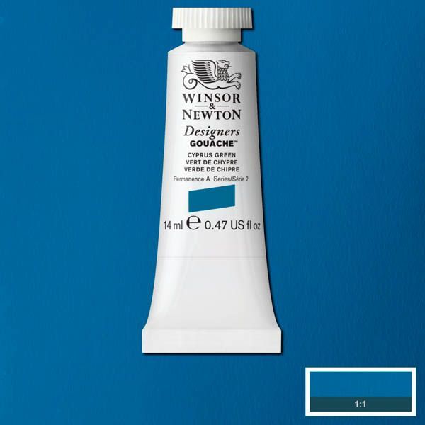 Gouache Winsor & Newton (55) Verde de Chipre 14 ml. Art.-Nr. 50947737