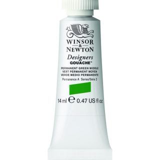 Gouache Winsor & Newton (59) Verde Medio Permanente 14 ml. Art.-Nr. 50947430