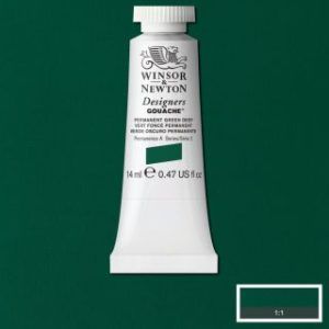 Gouache Winsor & Newton (58) Verde Oscuro Permanente 14 ml. Art.-Nr. 50947454
