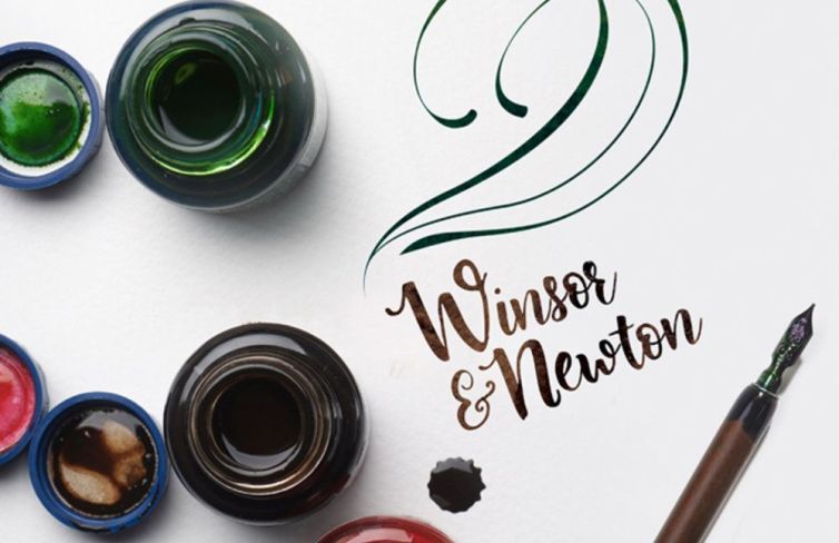 Caja de Madera de Caligrafía con Tintas Winsor & Newton Art.-Nr. 1190193