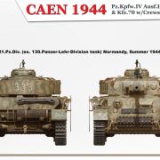 1:35  CAEN 1944 Pz.Kpfw.IV Ausf.H & Kfz.70 c/tripulaciones Art.-Nr. 36066