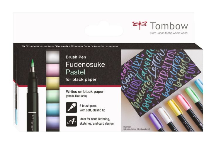 Tombow Set 6 Fudenosuke Pastel Art.-Nr. WS-BS-6P 15775