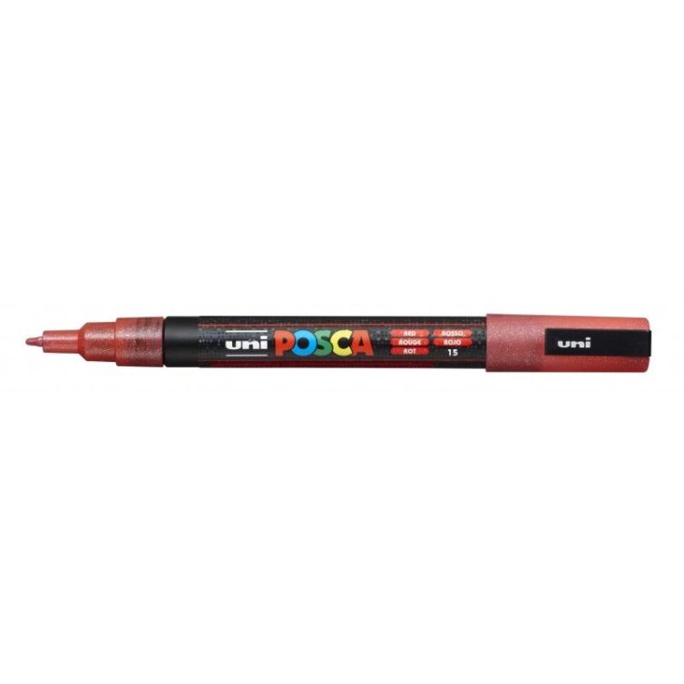 Rotulador Posca Punta Redonda Art.-Nr. PC-3ML (40) Rojo Purpurina