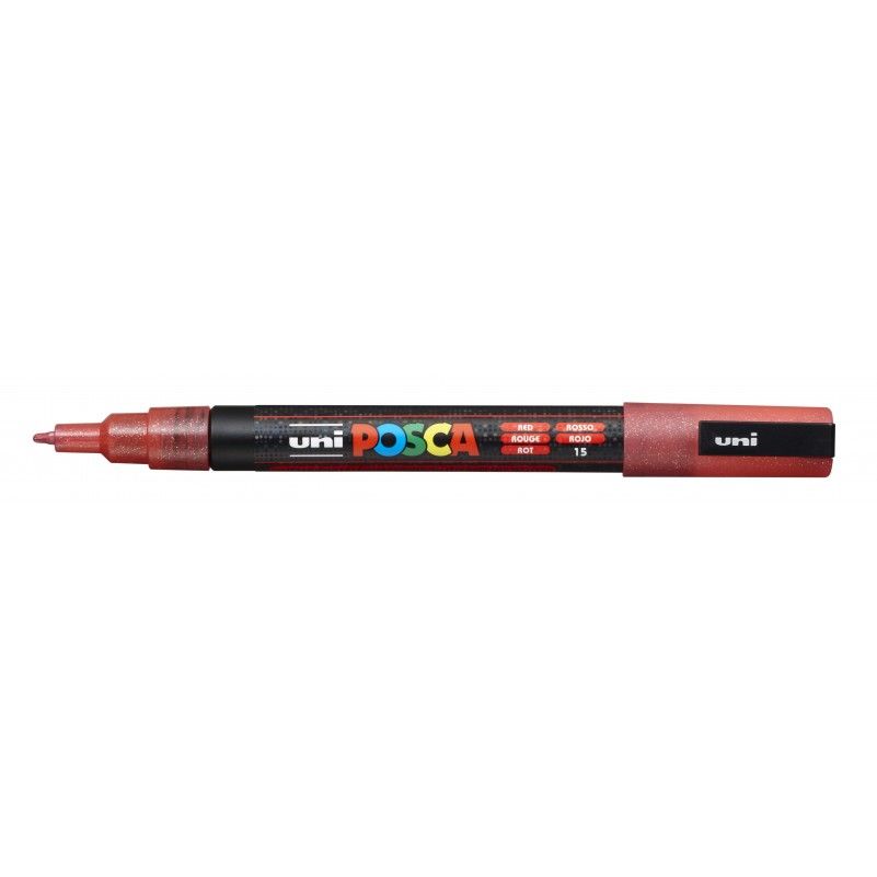 Rotulador Posca Punta Redonda Art.-Nr. PC-3ML (40) Rojo Purpurina