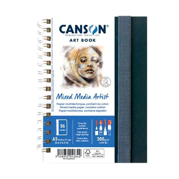 Bloc Mixed Media Artist Canson 56h A5 Art.-Nr. C31200L005
