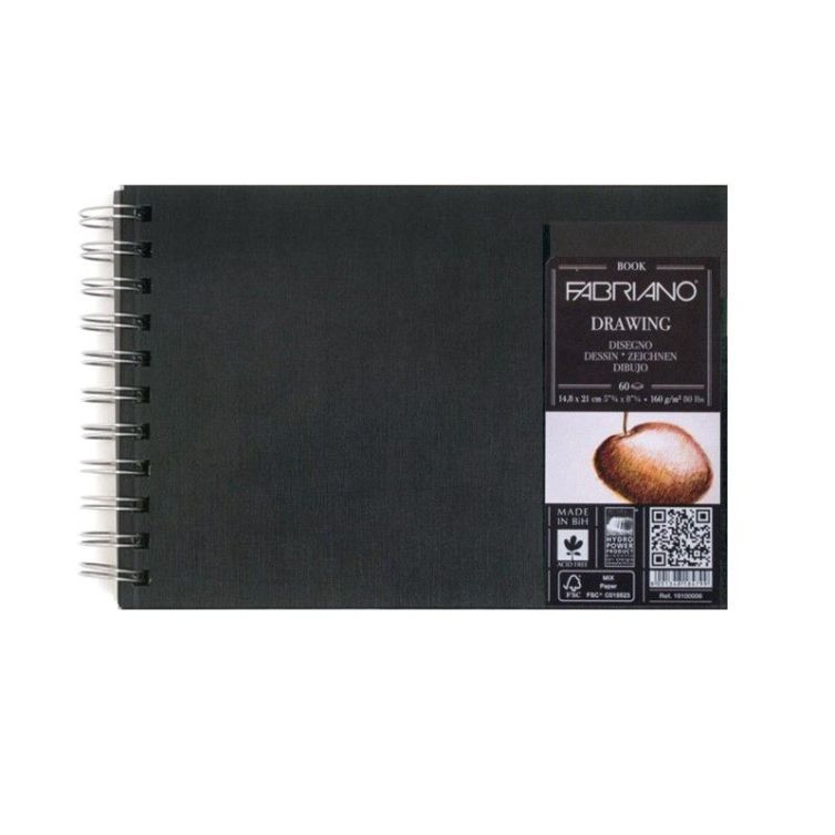 Bloc Fabriano Dibujo A5 Espiral Apaisado 60 h 160 gr Art.-Nr. 43211421