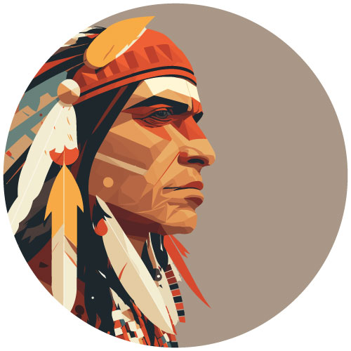 icono indian red arte