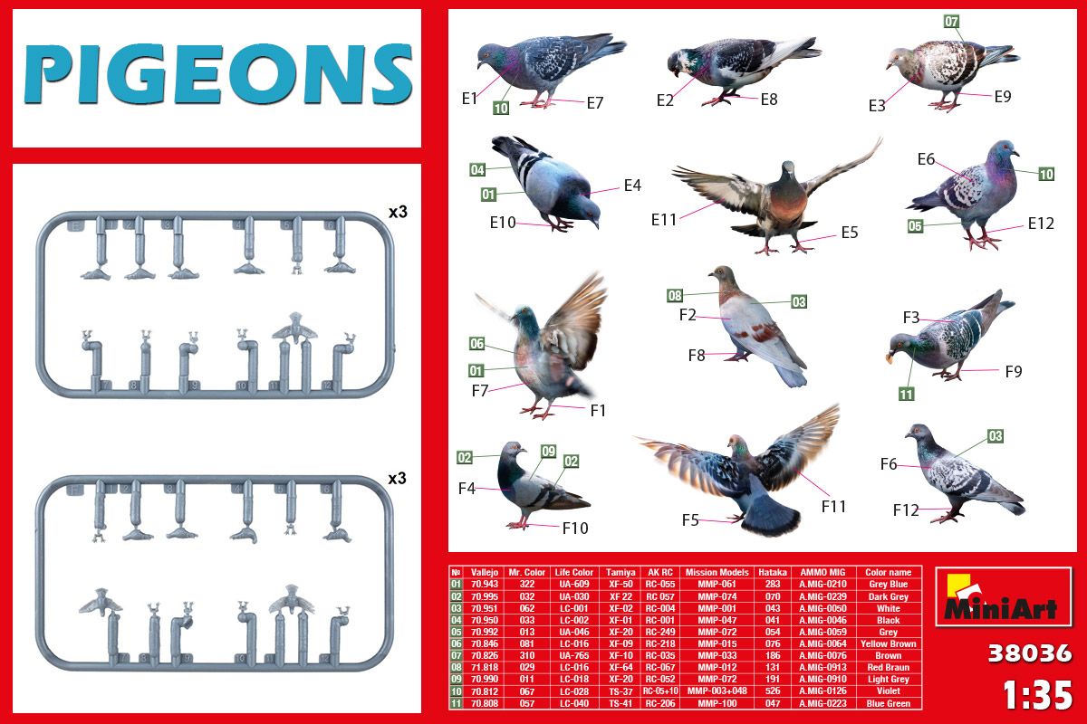 1:35 palomas miniart art. nr. 38036