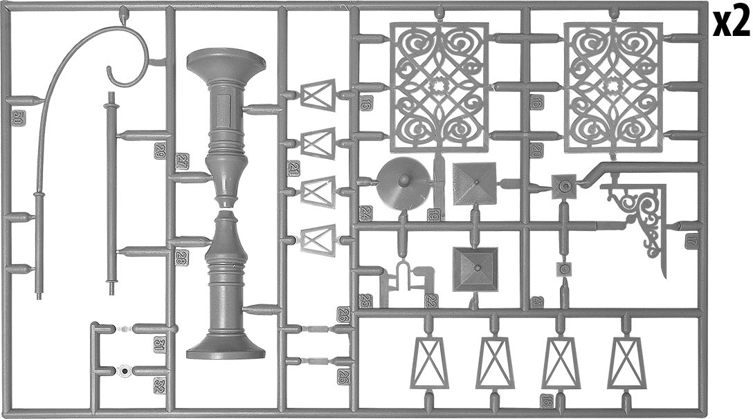 1:35 accesorios para maquetas de edificios miniart art. nr. 35585