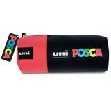 estuche tela posca rojo