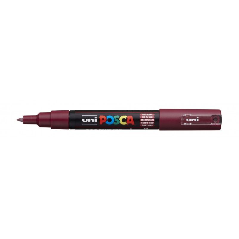 rotulador posca punta cónica pc 1mc rojo vino