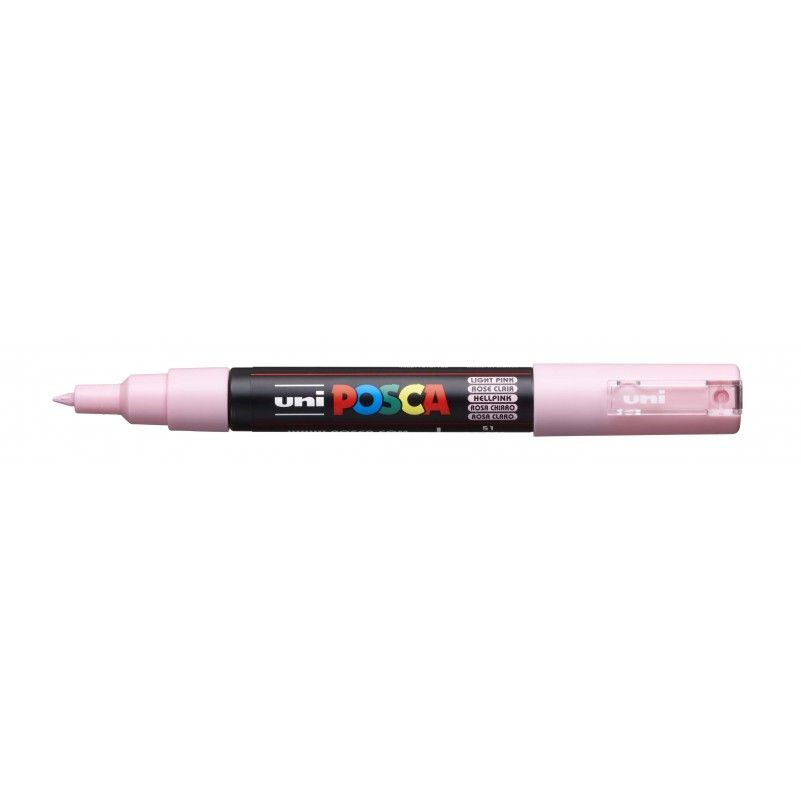 rotulador posca punta cónica pc 1mc rosa claro