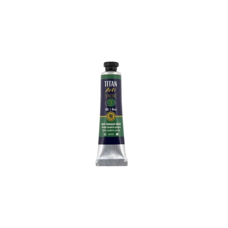 Óleo Extra Fino Titan tubo 20 ml (91) Verde Cinabrio Oscuro