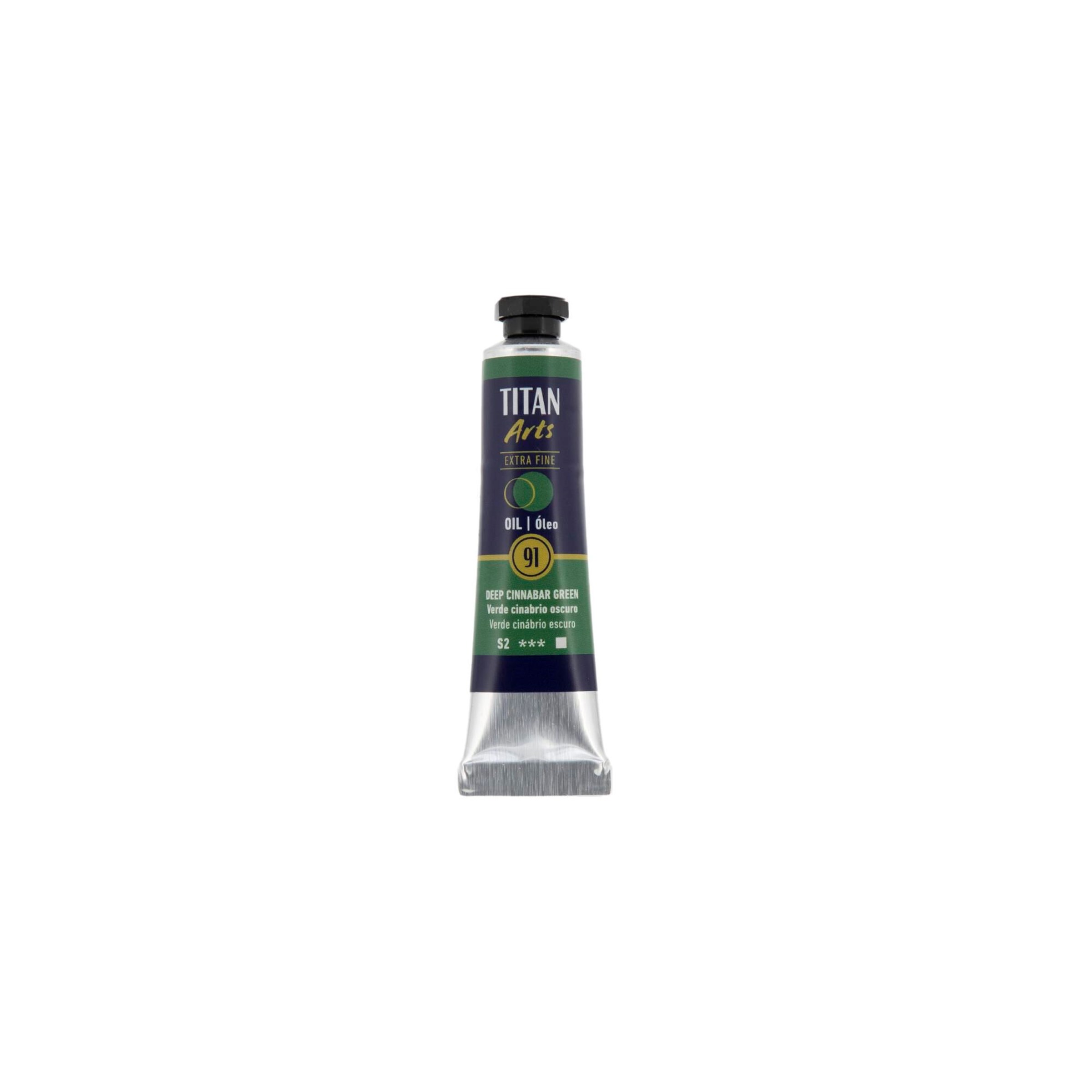 Óleo extra fino titan tubo 20 ml (91) verde cinabrio oscuro