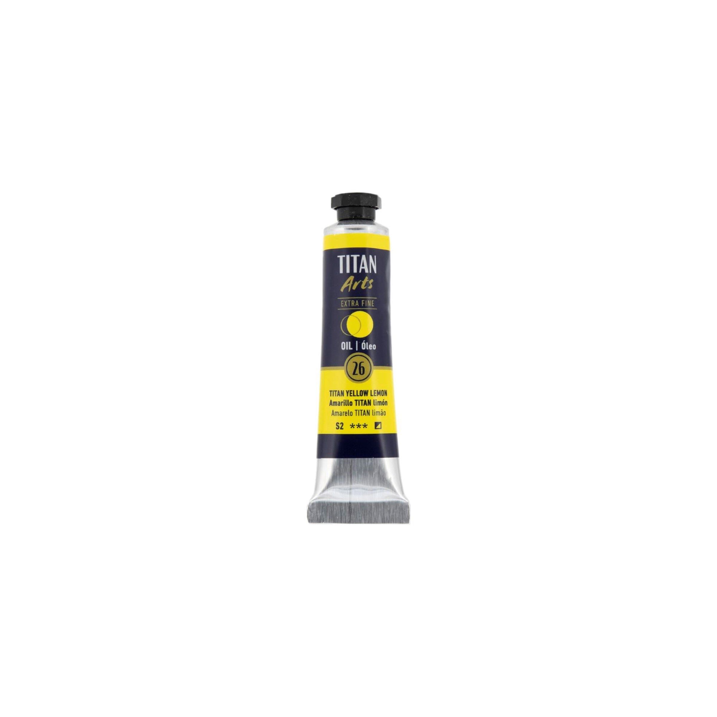 Óleo extra fino titan tubo 20 ml (26) amarillo titan limón