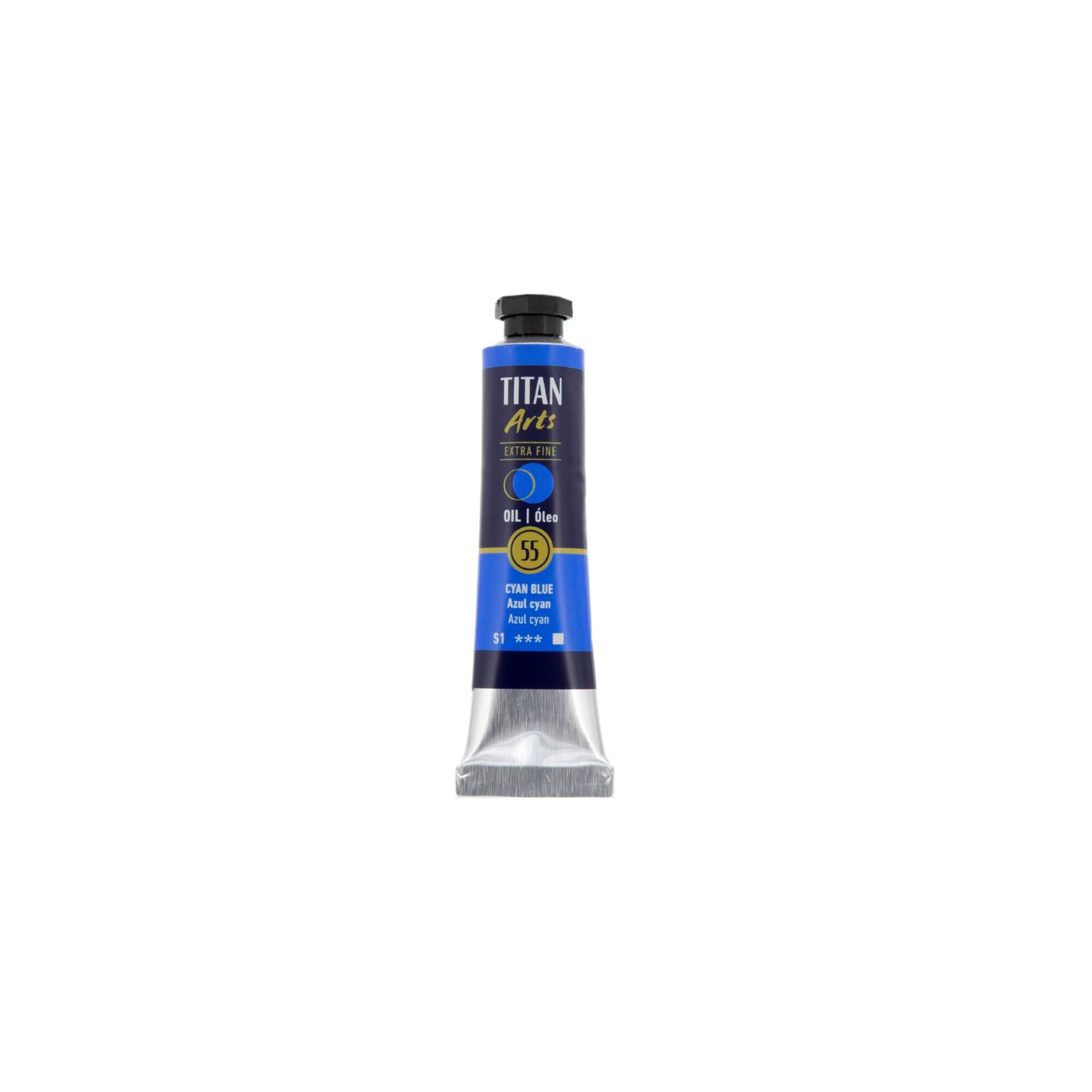 Óleo extra fino titan tubo 20 ml (55) azul cyan