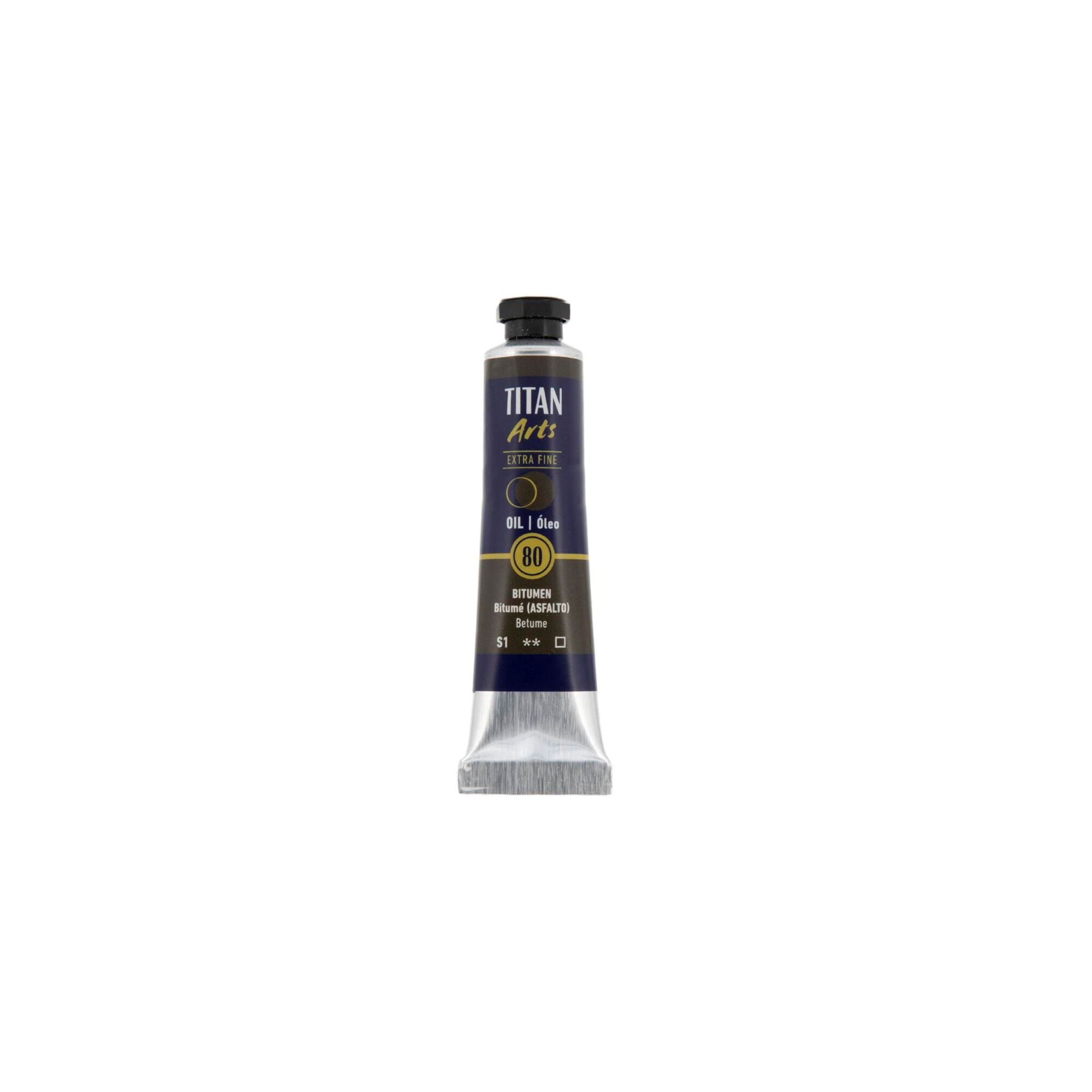 Óleo extra fino titan tubo 20 ml (80) bitumé (asfalto)