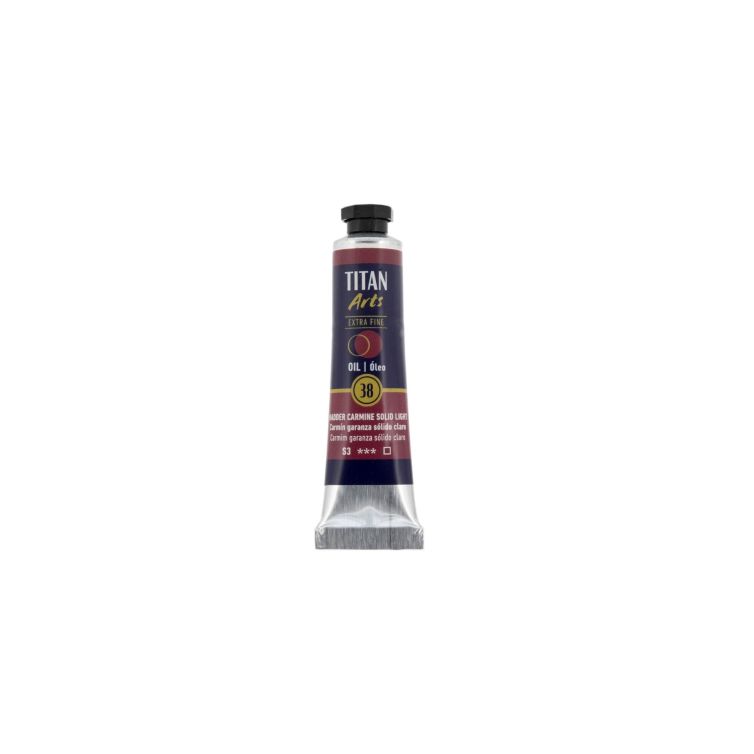 Óleo Extra Fino Titan tubo 20 ml (38) Carmín Garanza Sólido Claro