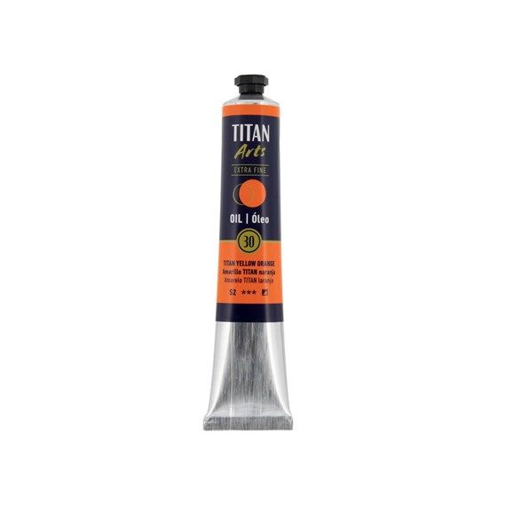 Óleo extra fino titan tubo 60 ml (30) amarillo titan naranja