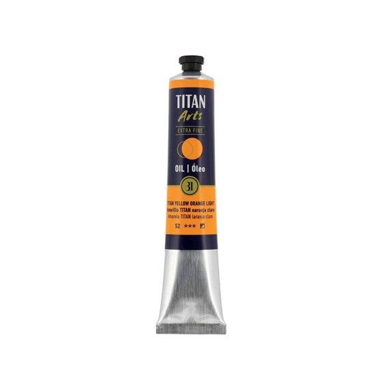 Óleo extra fino titan tubo 60 ml (31) amarillo titan naranja claro