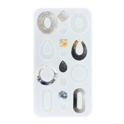 molde de silicona multisoporte 16 pendientes art. nr. lcc19 m2