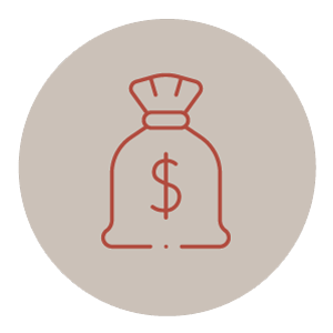 icono ahorro indian red