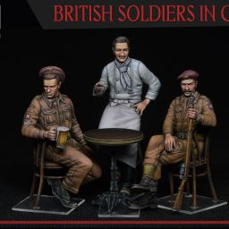 1:35 british soldiers in cafe art. nr. 35392